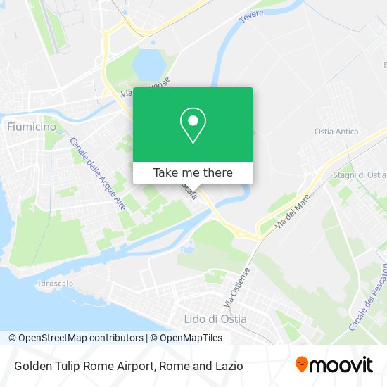 Golden Tulip Rome Airport map