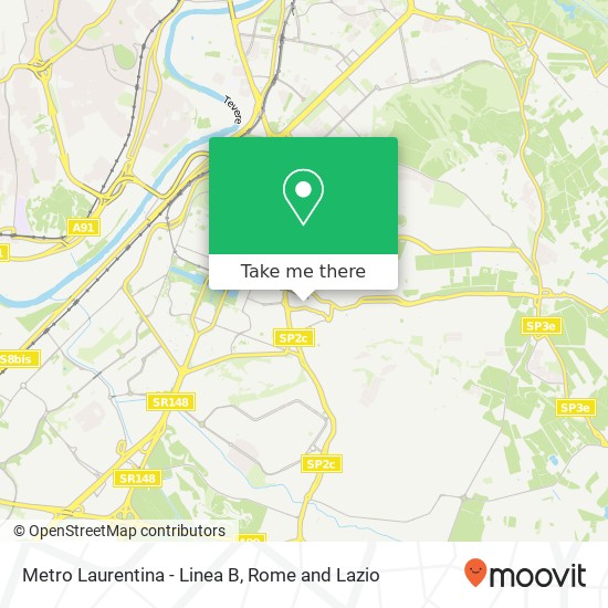 Metro Laurentina - Linea B map