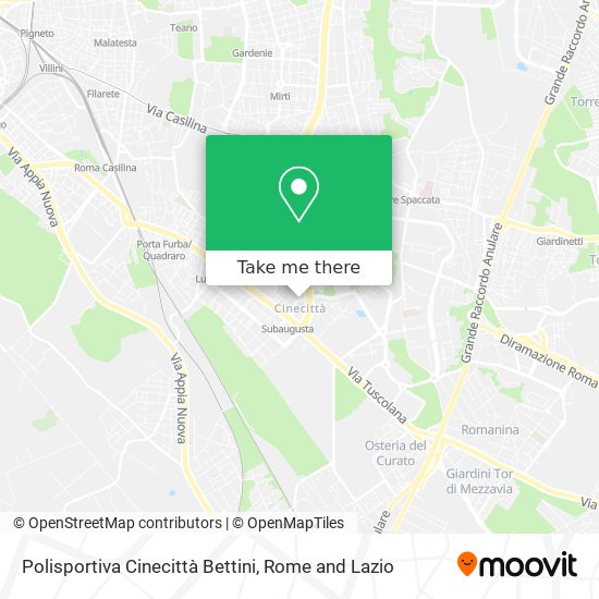 Polisportiva Cinecittà Bettini map