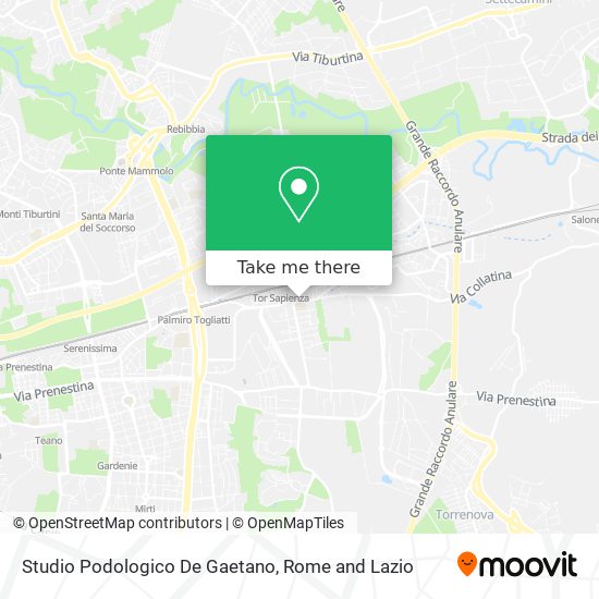 Studio Podologico De Gaetano map