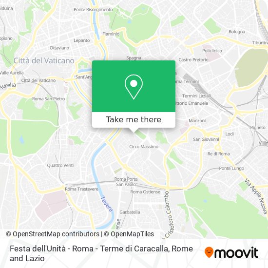 Festa dell'Unità - Roma - Terme di Caracalla map
