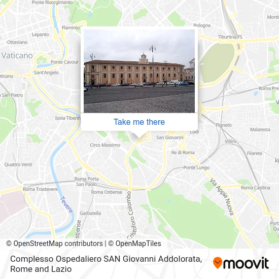 San Giovanni Addolorata Hospital Complex map