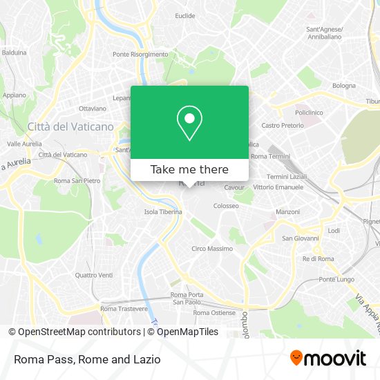 Roma Pass map