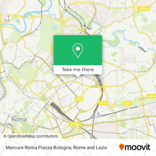 Mercure Roma Piazza Bologna map
