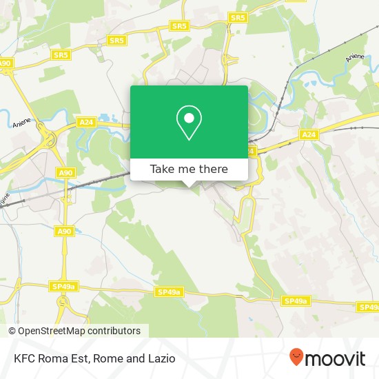 KFC Roma Est map