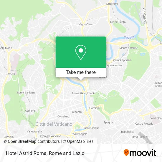 Astrid Hotel Rome map