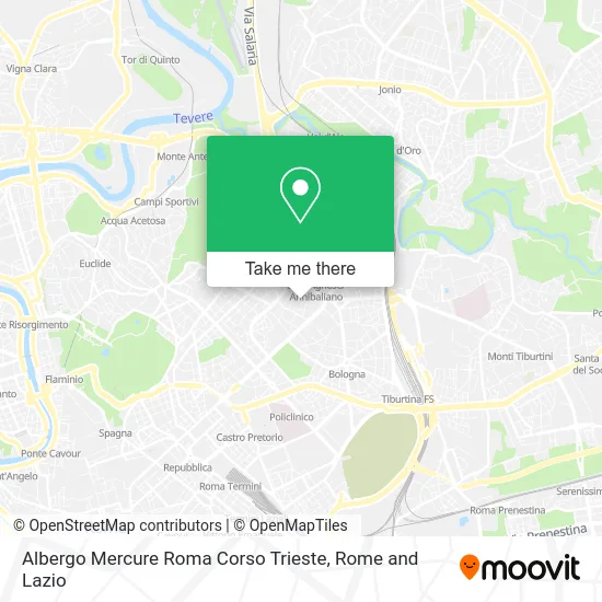 Mercure Hotel Roma Corso Trieste map