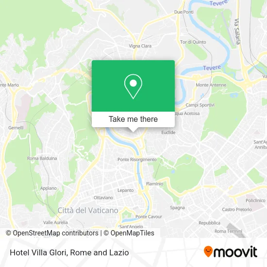 Hotel Villa Glori map