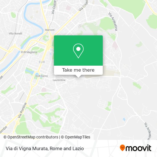 Via di Vigna Murata map