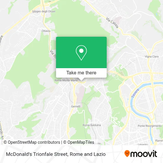 McDonald's Trionfale Street map