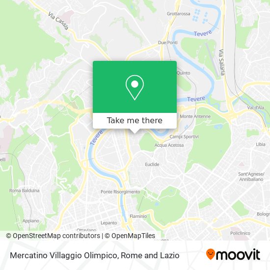 Mercatino Villaggio Olimpico map