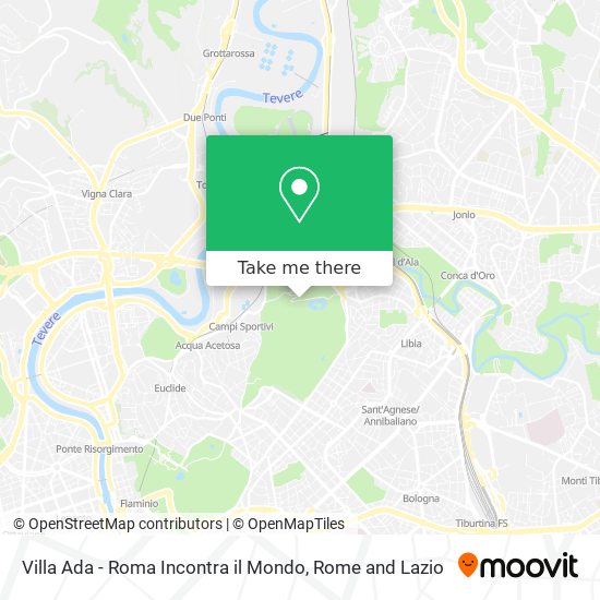 Villa Ada - Roma Incontra il Mondo map