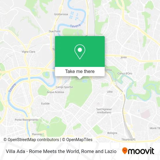 Villa Ada - Rome Meets the World map