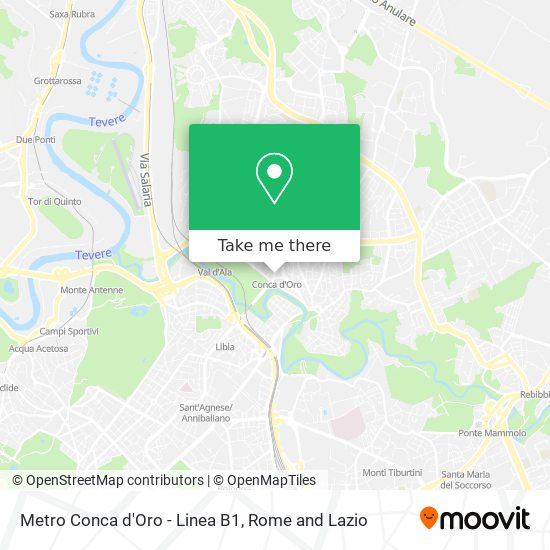 Metro Conca d'Oro - Linea B1 map