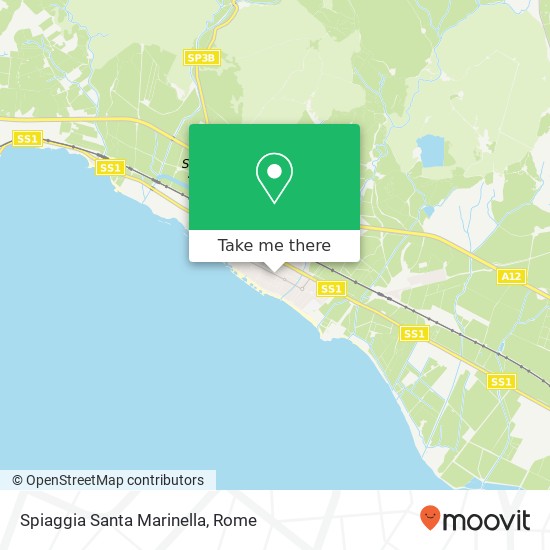 Spiaggia Santa Marinella map