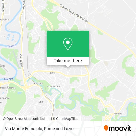 Via Monte Fumaiolo map