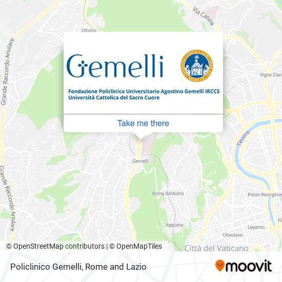 Policlinico Gemelli map