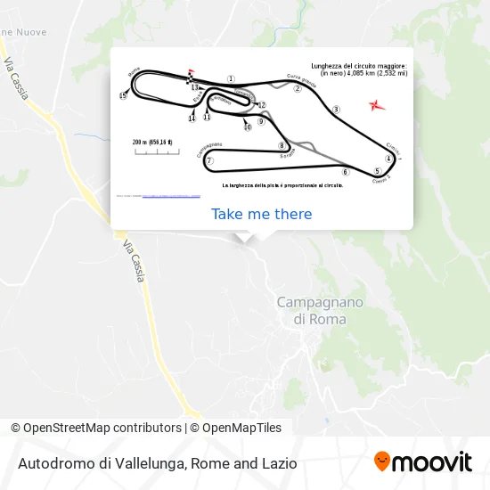 Vallelunga Racetrack map