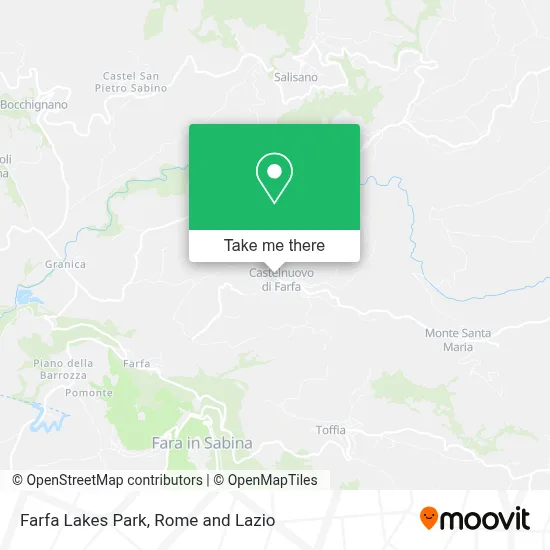 Farfa Lakes Park map