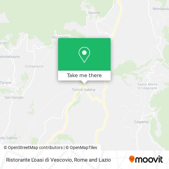 Ristorante L'oasi di Vescovio map