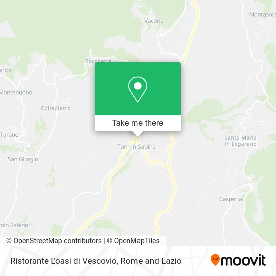 L'oasi di Vescovio Restaurant map