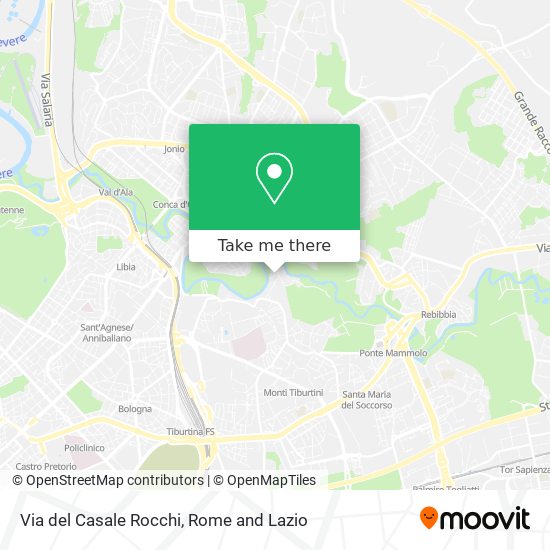Via del Casale Rocchi map