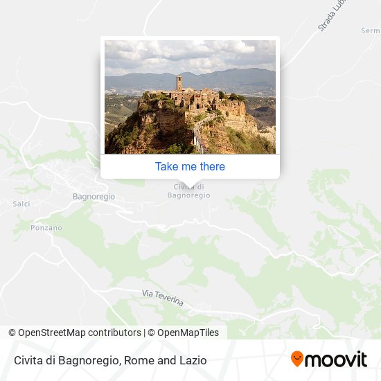 Civita di Bagnoregio map