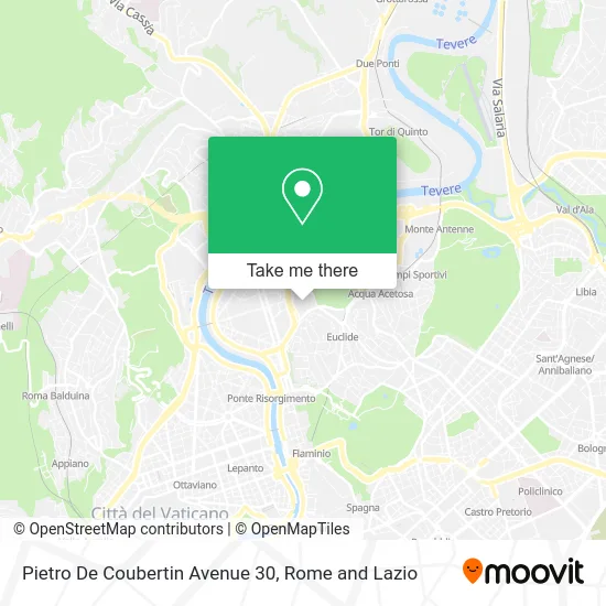 Pietro De Coubertin Avenue 30 map