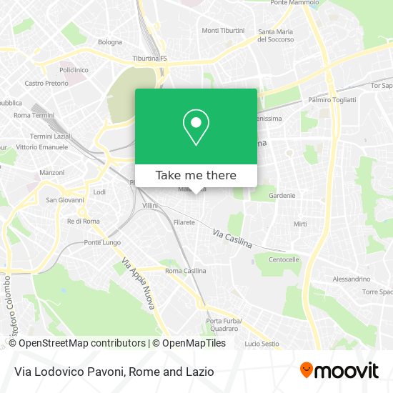 Via Lodovico Pavoni map