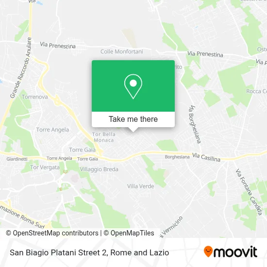 San Biagio Platani Street 2 map