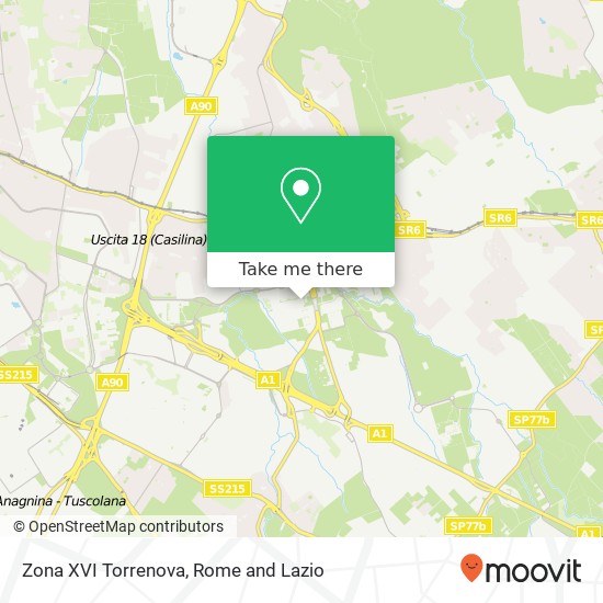Zona XVI Torrenova map