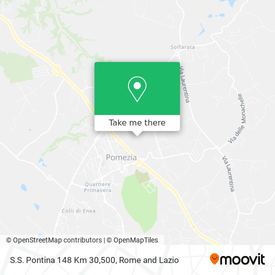 S.S. Pontina 148 Km 30,500 map