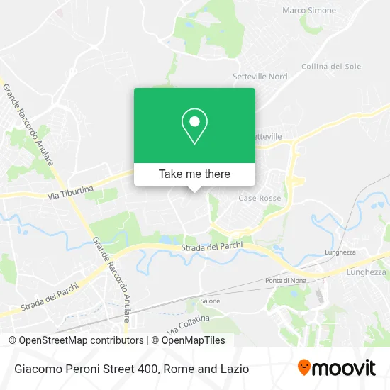 Giacomo Peroni Street 400 map