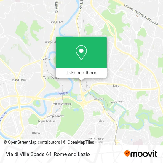 Villa Spada Street 64 map