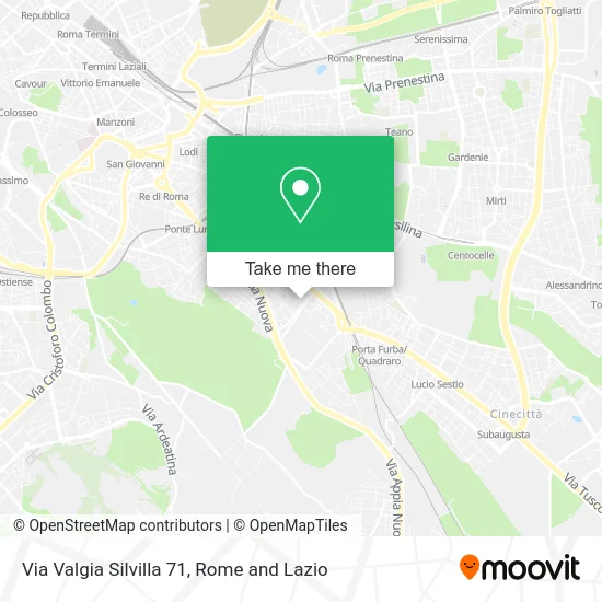 Via Valgia Silvilla 71 map