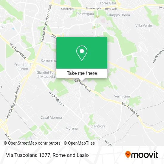Via Tuscolana 1377 map