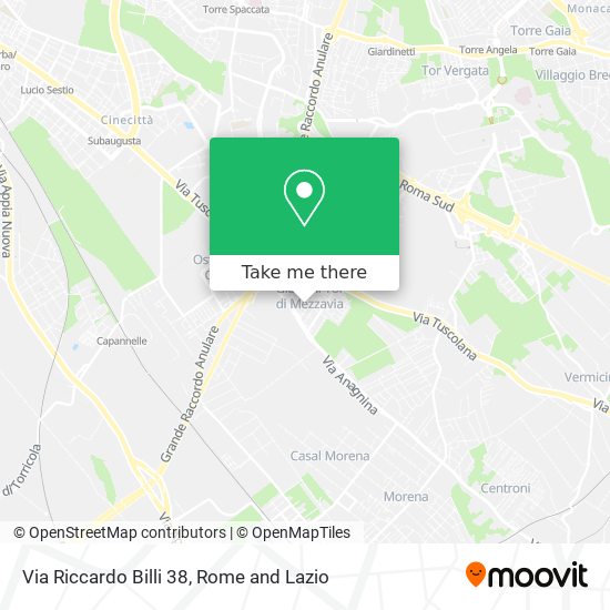 Via Riccardo Billi 38 map