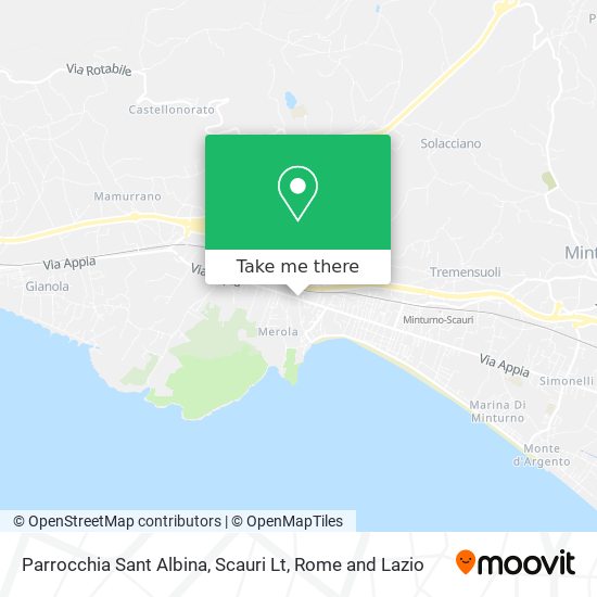 Parrocchia Sant Albina, Scauri Lt map