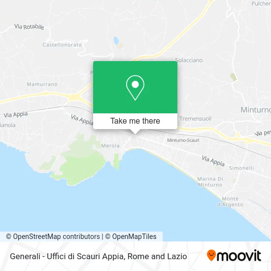 Generali - Scauri Appia Offices map