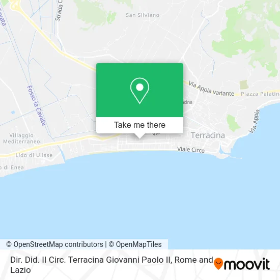 Educational Management II Circuit Terracina Giovanni Paolo II map