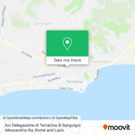 Aci Delegazione di Terracina di Sanguigni Alessandria Ilia map