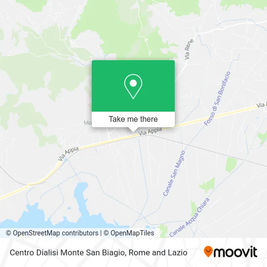 Monte San Biagio Dialysis Center map