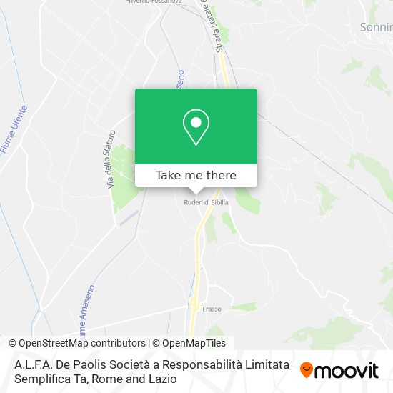 A.L.F.A. De Paolis Società a Responsabilità Limitata Semplifica Ta map
