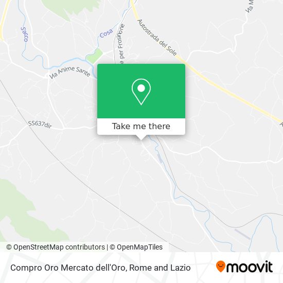 Compro Oro Mercato dell'Oro map