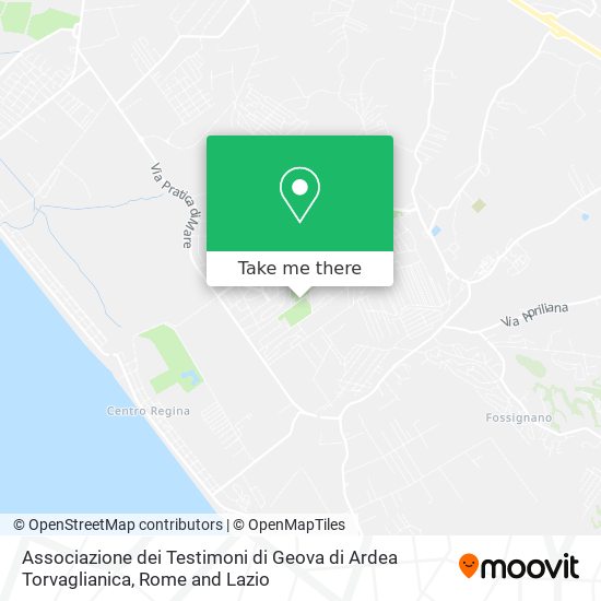 Associazione dei Testimoni di Geova di Ardea Torvaglianica map