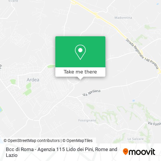 Bcc di Roma - Agenzia 115 Lido dei Pini map