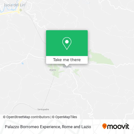 Palazzo Borromeo Experience map