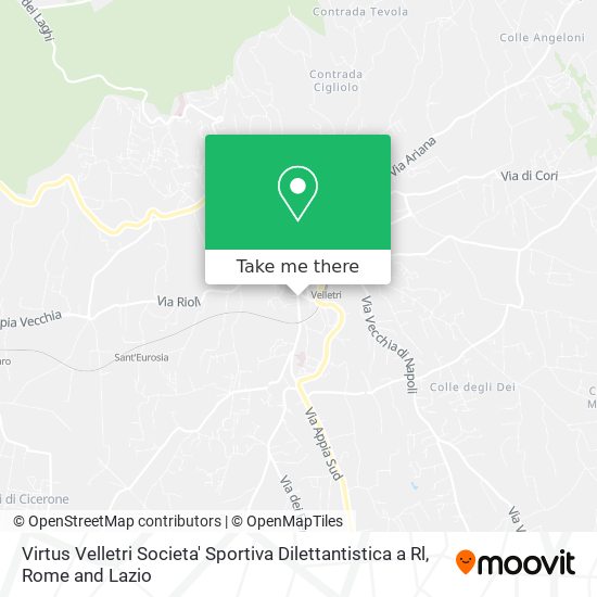 Virtus Velletri Societa' Sportiva Dilettantistica a Rl map