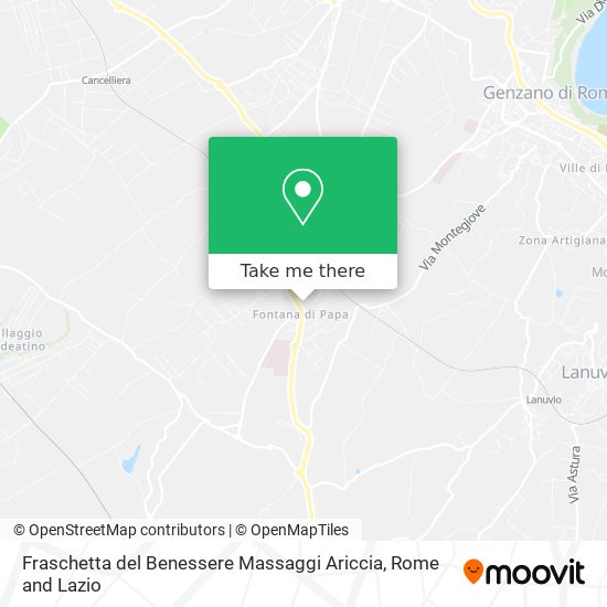 Fraschetta del Benessere Massaggi Ariccia map