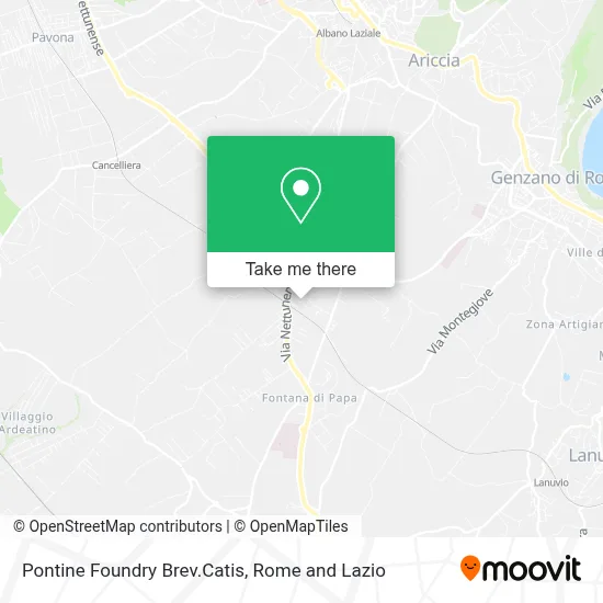 Pontine Foundry Brev.Catis map